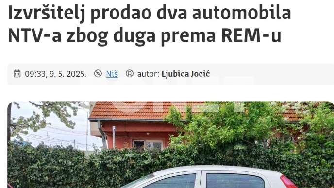 Prodata vozila zbog duga REM